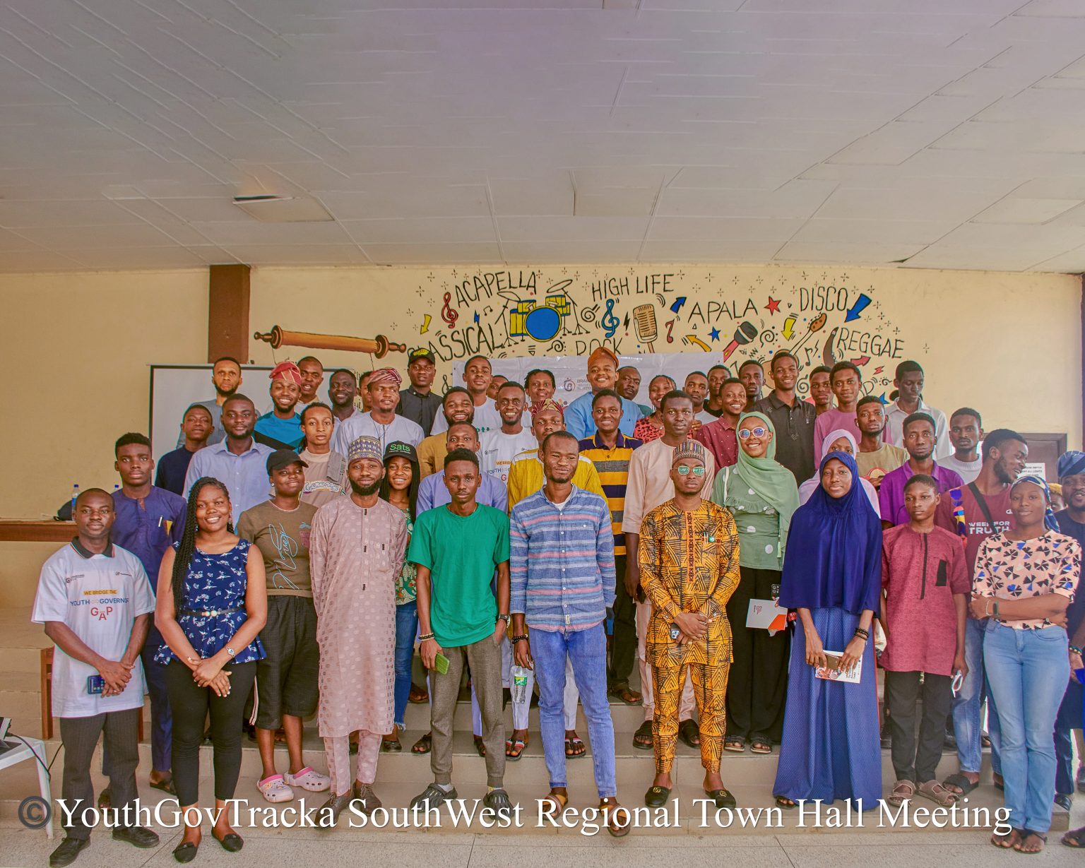 Youths in a townhall meeting
